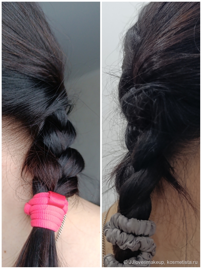 Слева косичка, заплетенная с героем поста, справа- без. Разница очевидна.