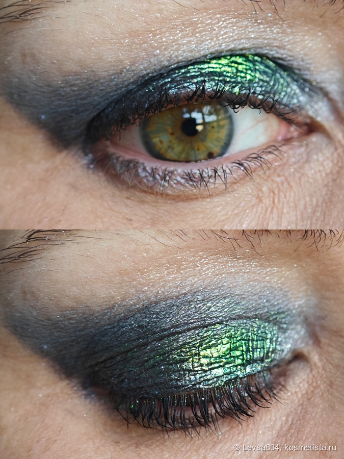 Оттенок Mood Ring Terra Moons для разнообразия на том же макияже с предыдущего коллажа