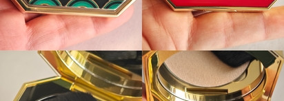 Сияющее сокровище, хайлайтер Carolina Herrera Universal shade 01 Highlighter The refill + Green Waves case