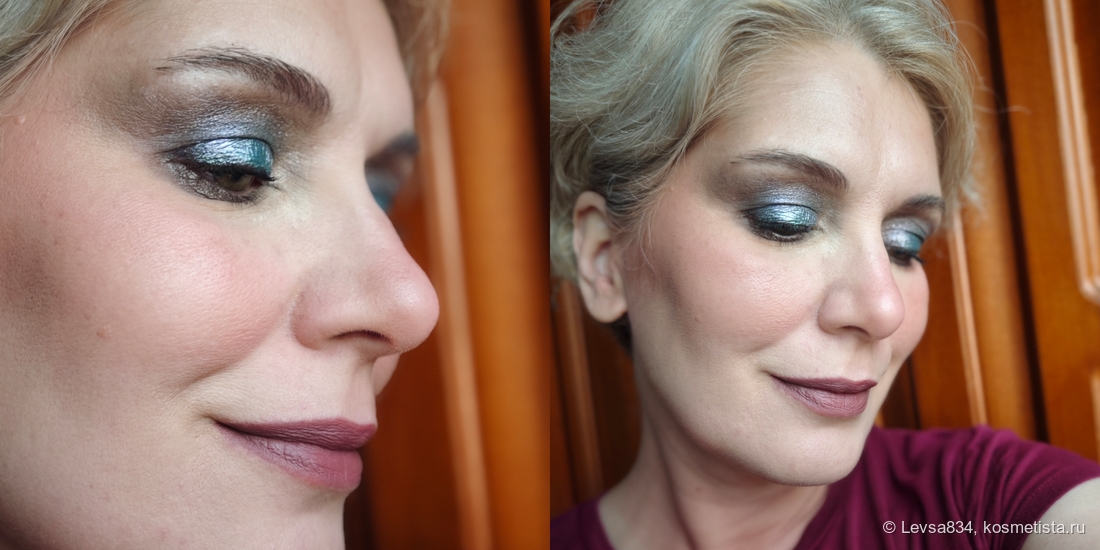 Обожаю голубые тени, хотя они и не являются темой обзора. Просто палетка подходит к любым макияжа глаз.