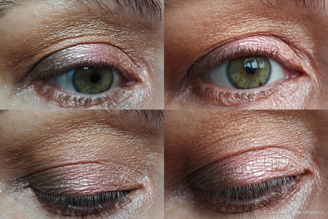 Макияж глаз выполнен тремя оттенками из палетки, кроме румян Trill; затемнение сделано сторонним оттенком, но можно было обойтись и без него