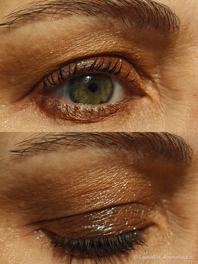 Я прошу прощения за следы туши на веке, разглядела их только сейчас, но на этом кадре слишком уж хорошо и реально виден влажный блеск спаркла