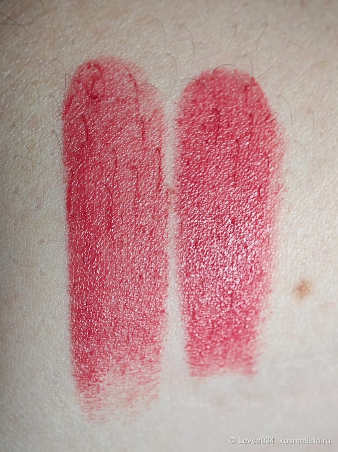 Слева один слой, справа три, естественное освещение