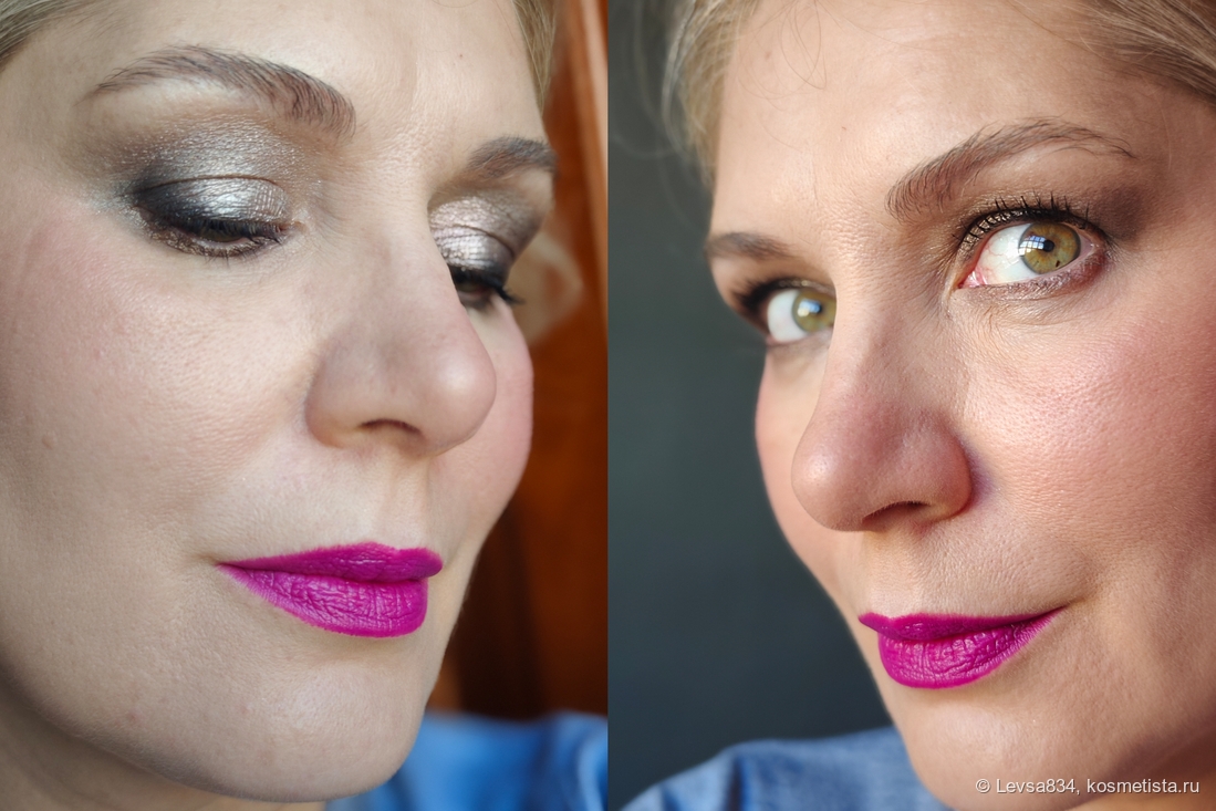 С холодным макияжем глаз, в тени и на солнце. С человеческого расстояния и хорошо всё.