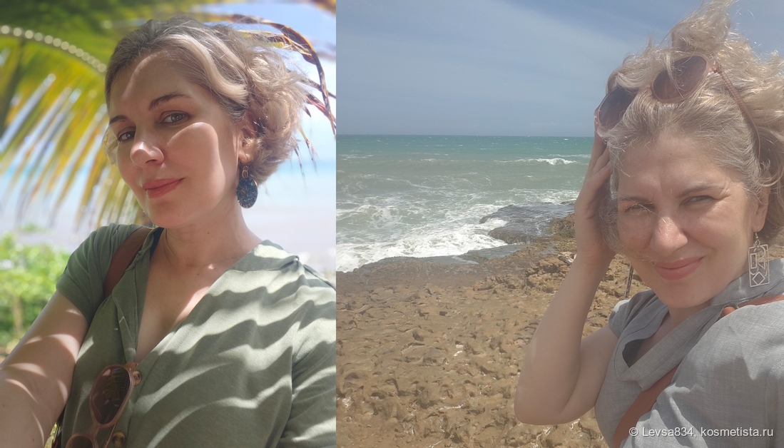 И жар, и ветер, и море, и минутка отдыха. Помада на губах.