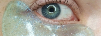 Голубые блёстки для подглазья или Гидрогелевые патчи для глаз LinMin Blue Glitter Eye Patch