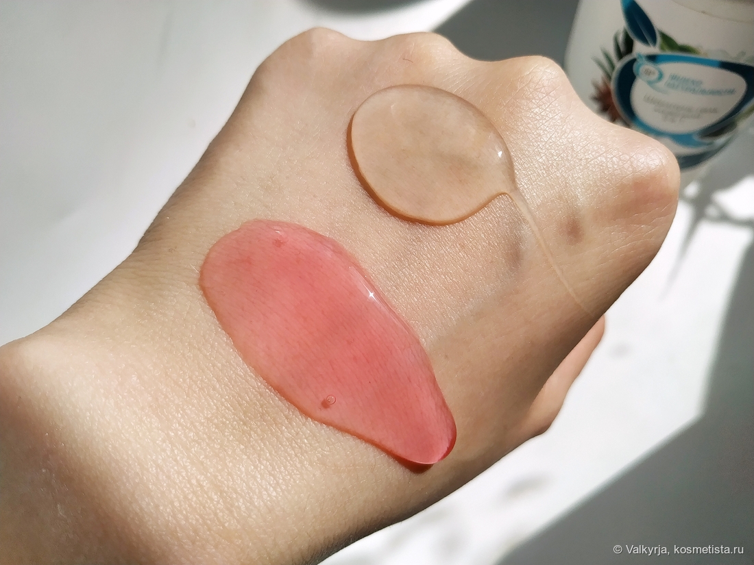 Слева - вишневый гель, справа - "Динамика стихий"