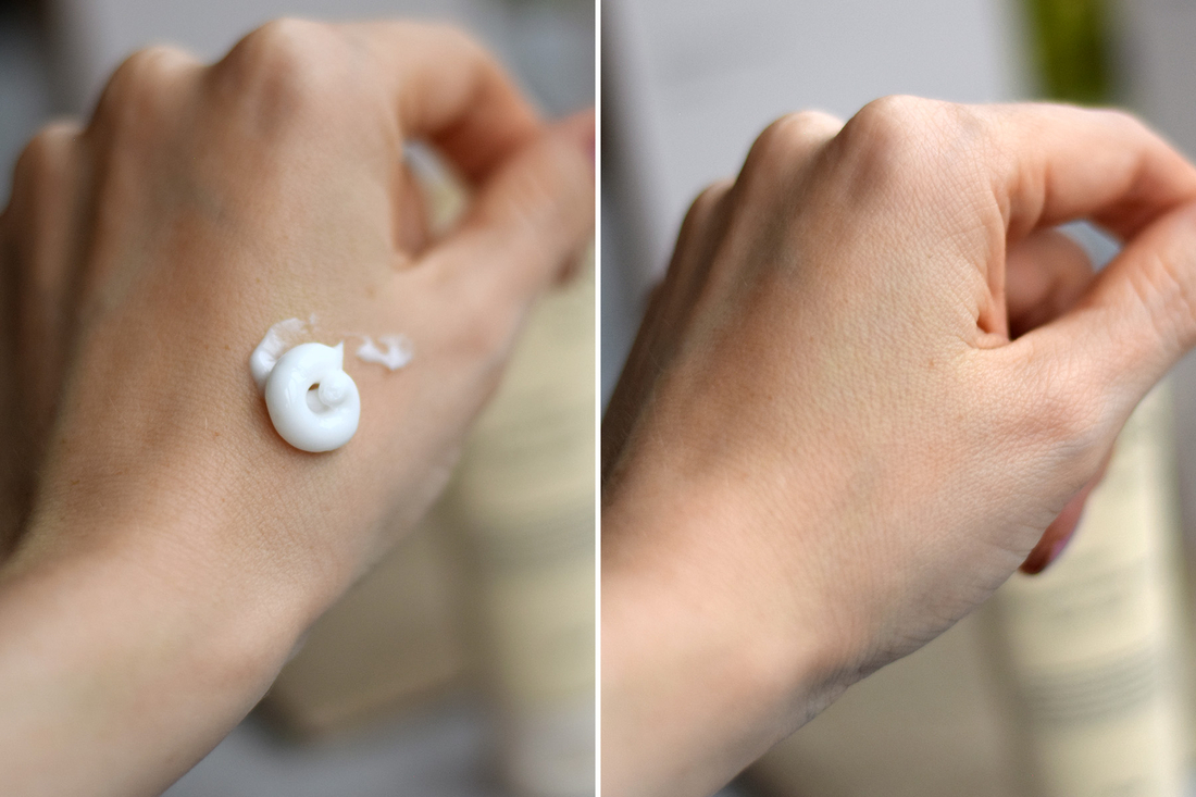 Текстура крема/ кожа после распределения