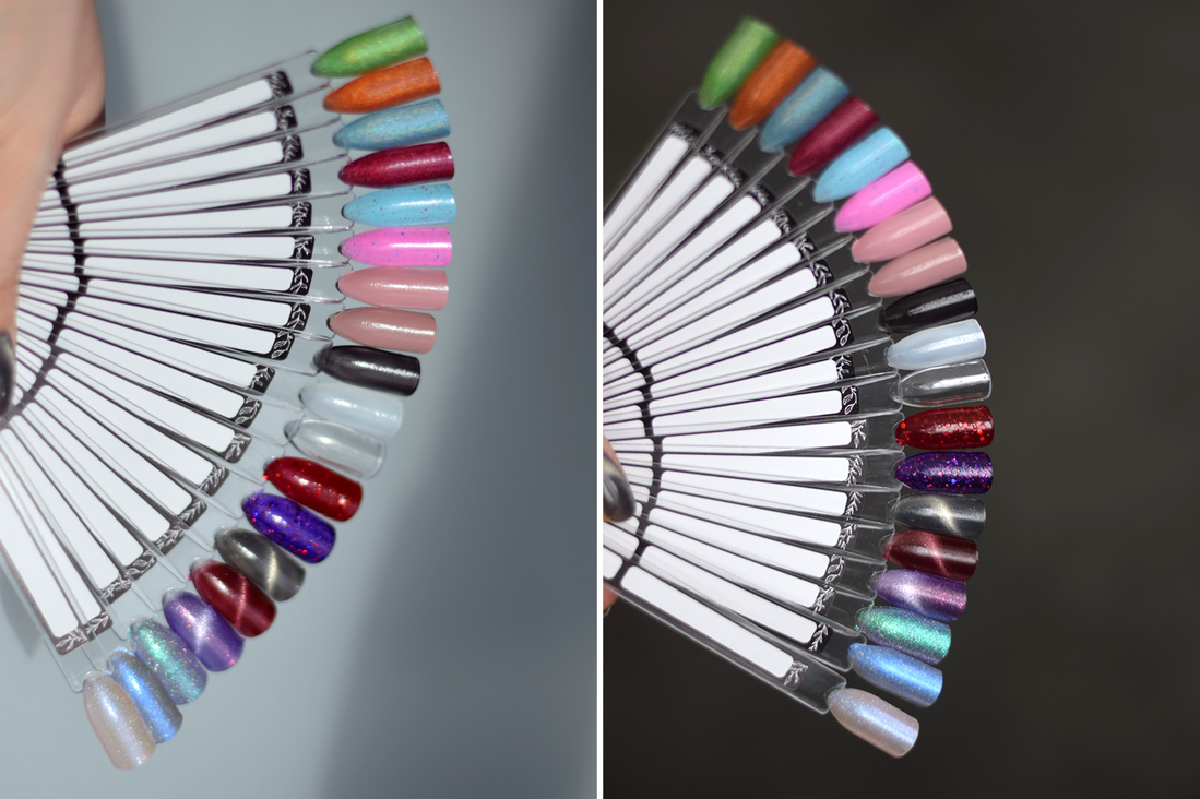 На типсах в дневном свете: на солнце и в глубине комнаты