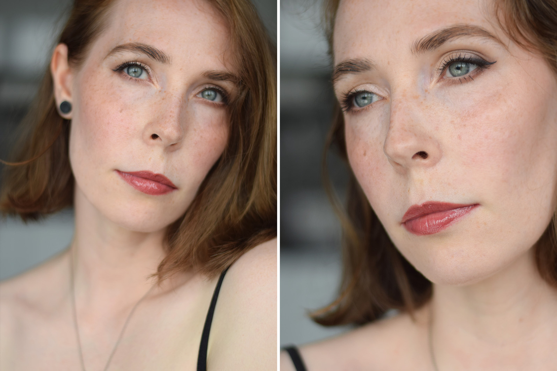 Общий образ с блеском Influence Beauty Metamorphix Lip Gloss 04 Amber Matrix + карандашом Vivienne Sabo Jolies Levres 103