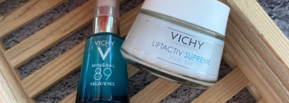 Увлажняем лицо и зону вокруг глаз с помощью: Liftactiv supreme anti-wrinkle firming correcting care и Mineral 89 Eyes от Vichy