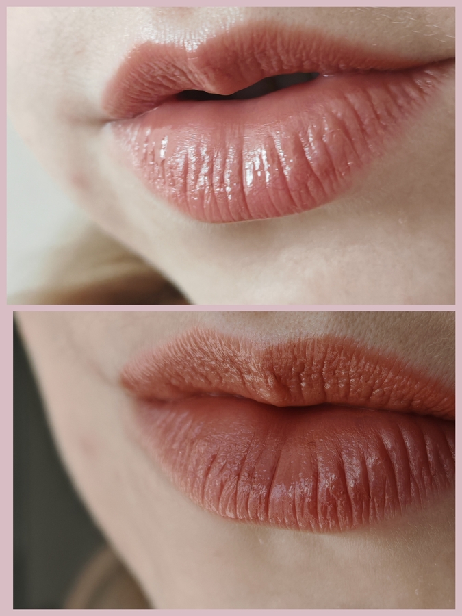 Плотный слой. На слизистой лежит отлично. Покрытие очень комфортное.