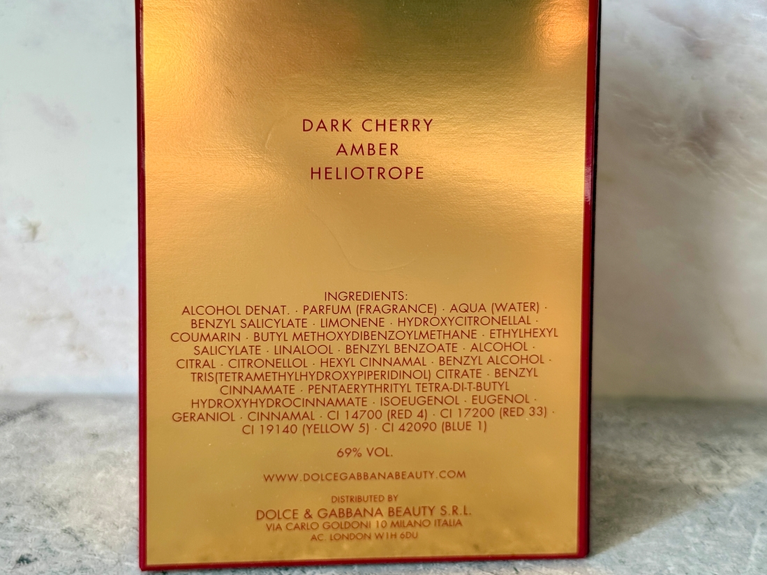 Информация на обороте упаковочной коробки