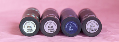 Бархат на губах - помады Cloud Lab Lip Clay от Kaleidos в оттенках Dahlia, Rubino, Siren и Scorpion fruit