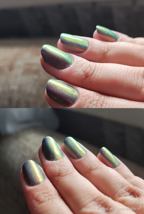 Два слоя, уже подсохших и поверх глянцевый топ