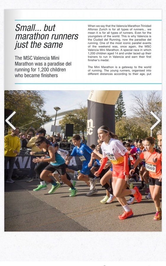 Детка попала в газету, прсвященную марафону. Наша в оранжевом, белой повязке и с целеустремленным Slavic face)