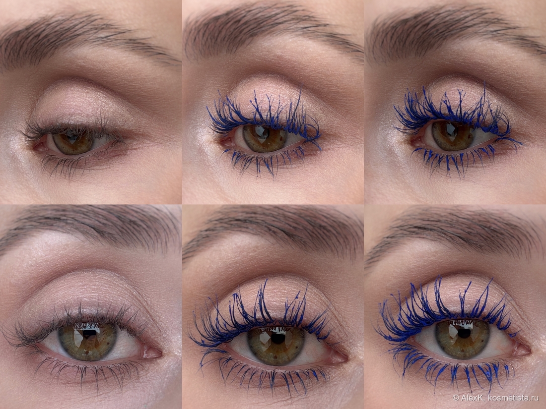 Слева - без туши, в центре - 1 слой, справа - 2 слоя.