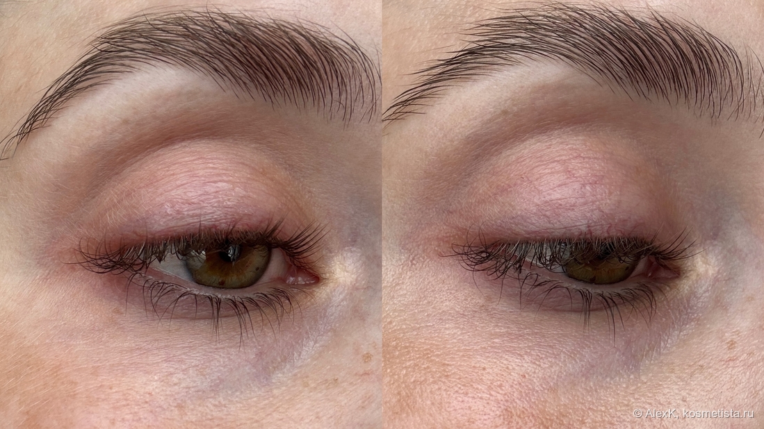 Слева До, справа После. Особой разницы нет. Кроме того, что кожа напитана. Даже поры на щеках показались)