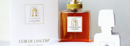 Cuir de Lancôme Lancôme EDP - шафрановая кожа в окружении цветов