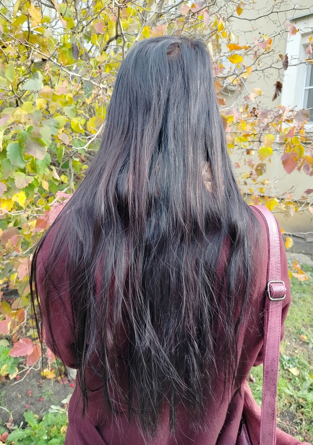 Мои волосы перед использованием набора для восстановления, высушены естественным образом