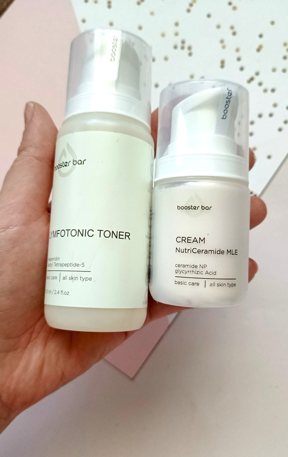 Booster bar: Lymfotonic toner и Крем Nutriceramide MLE