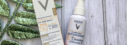 Выравнивание тона кожи с защитой от солнца: Vichy Capital Soleil UV-Age Daily Antiphoto-Ageing Water Fluid Tinted SPF 50+ UVA, UVB Pa++++