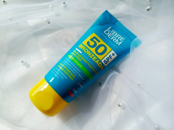 Солнцезащитный матирующий крем Librederm для лица и тела Bronzeada SPF ...