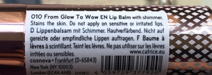 Очень красивый бальзам Catrice Glow lip balm в оттенке 010 From glow to wow, который не стал любимцем