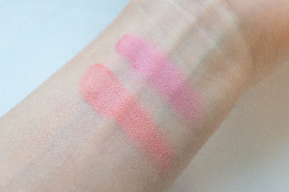 Сверху вниз: Beauty Bomb Romcore Strawberry Pie Blush, Запеченные румяна 7 Days B.Colour Professional Capsule 02