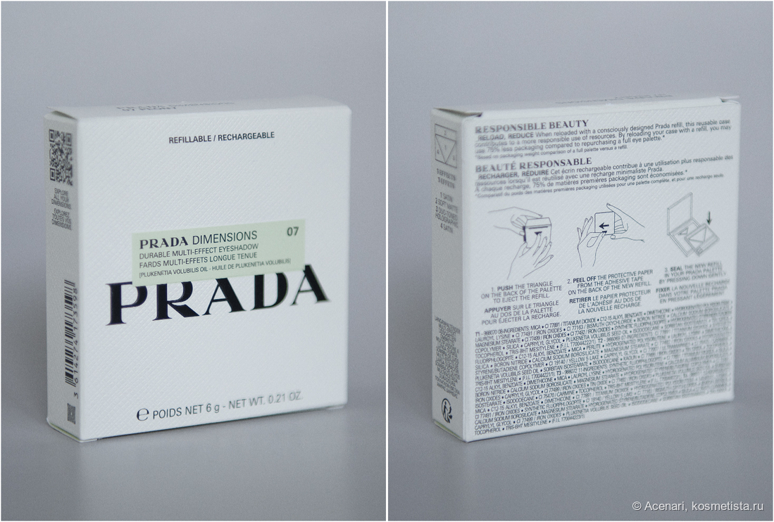 Коробка теней Prada