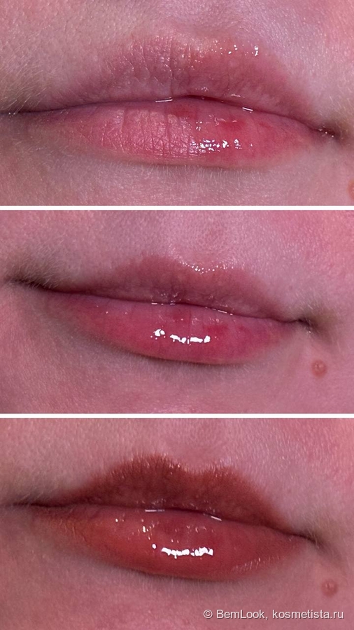 Свотчи Axis-Y Vita Glow Lip Oil Chilled Berry на губах