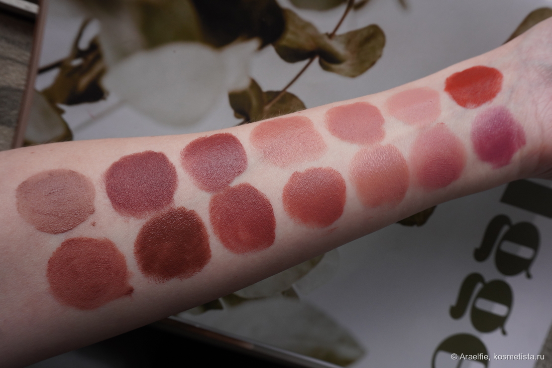 Коллекция помад MAC, естественное освещение