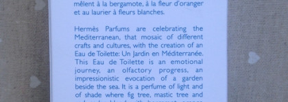 Мое ароматное я: Hermes Un Jardin En Mediterranee