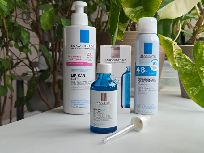 La Roche Posay: Сыворотка Hyalu B5, Молочко для тела и Дезодорант