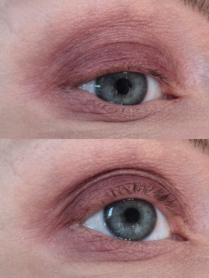 Мне немного не хватает насыщенности, тени не перекрывают полностью цвет кожи и пигмент кажется неоднородным