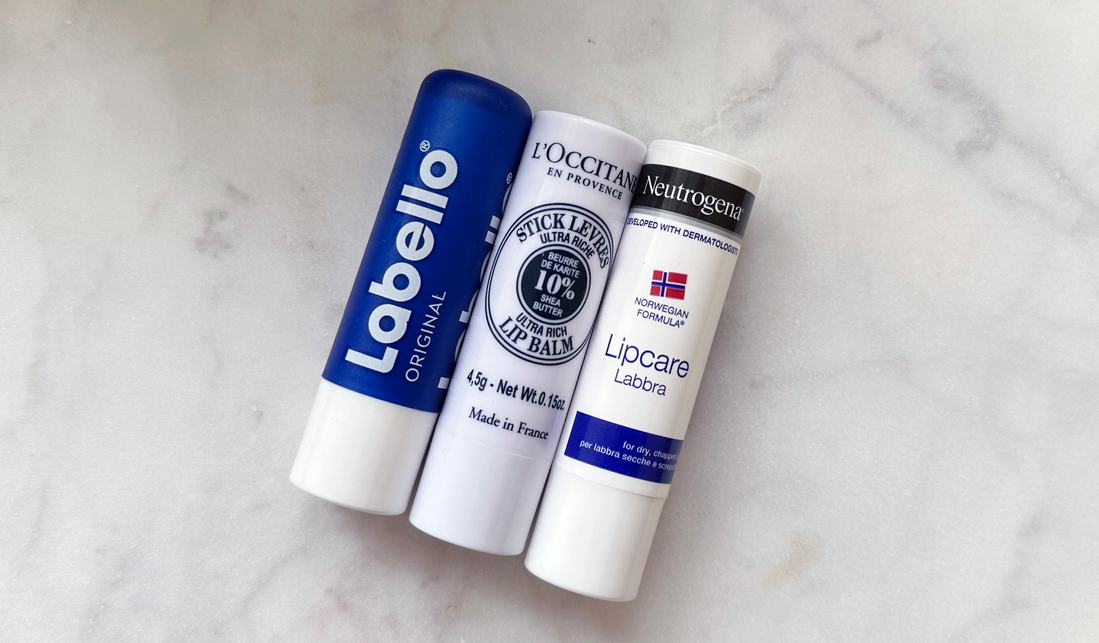 Labello Original, L’Occitane Stick Lèvres Ultra Riche Karité Lip Balm, Neutrogena LipCare