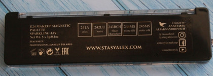 Палетка теней для век StasyAlex E24 Sparkling Jay/Палетка E24 Sparkling Jay | Свотчи и макияжи