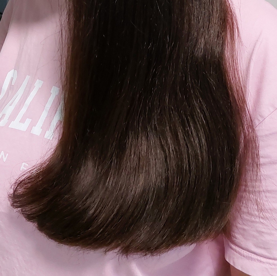 Результат на кончиках волос