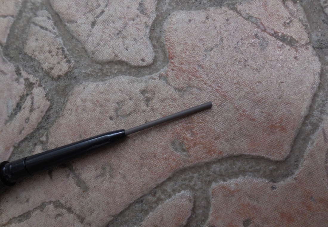 Вся длина грифеля