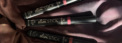 Трое из ларца: бархатные помады Slim Stick от Essense в оттенках 103 Brickroad, 104 Baby Got Blush и 105 Velvet Punch