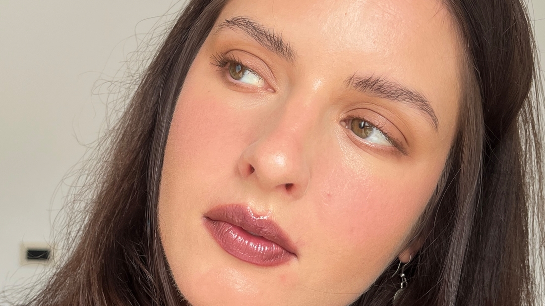 сразу после нанесения пудры