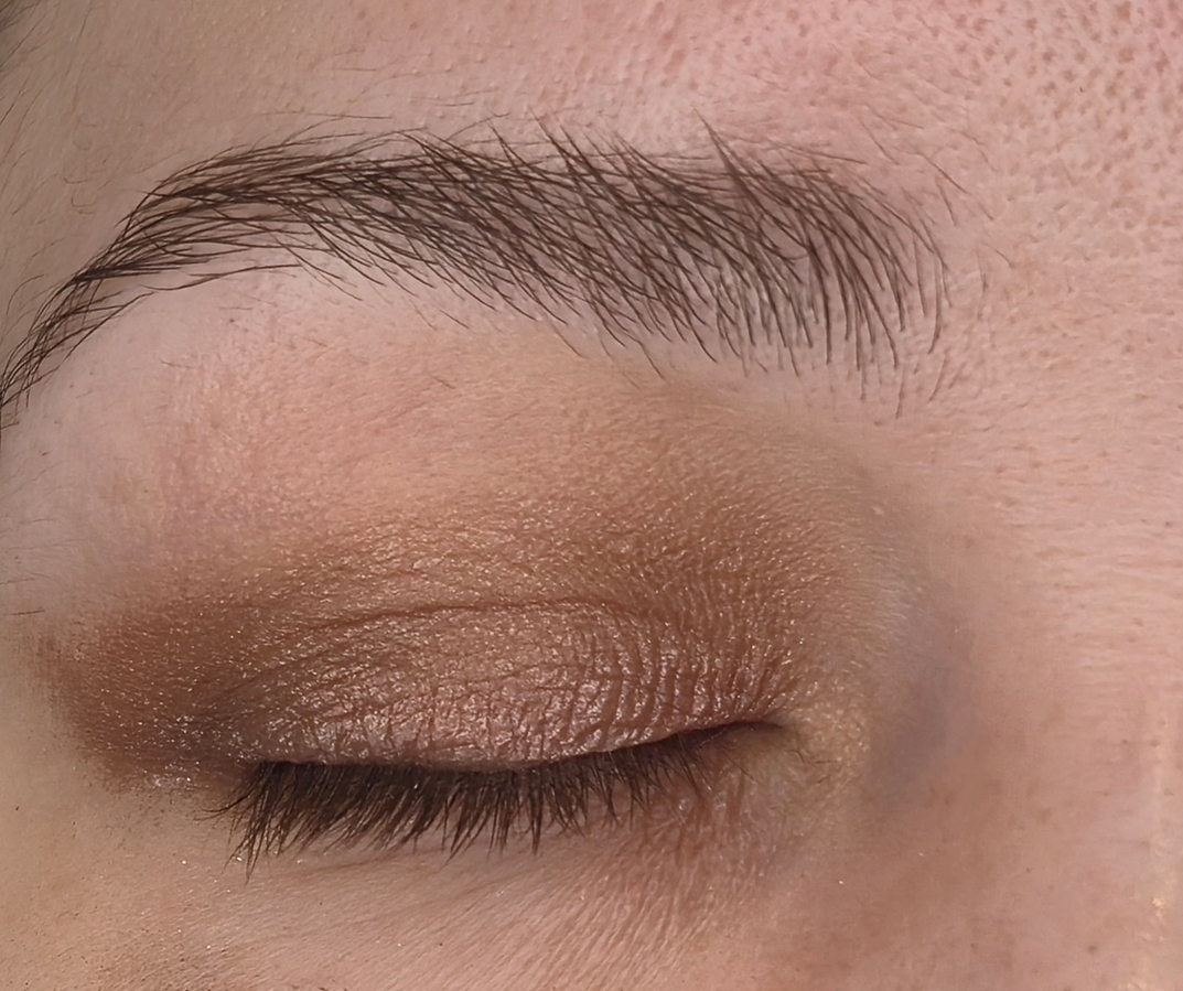 Лососевый на все веко и затемнила уголок