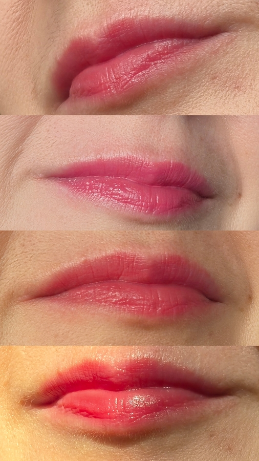 На свотчах при разном дневном освещении