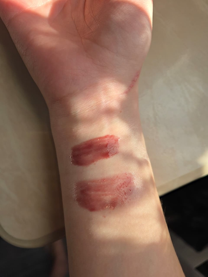 нанесла масло в один и два слоя