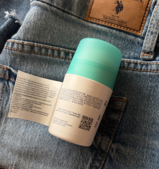 Шариковый дезодорант-антиперспирант Vichy 48h anti-perspirant treatment, никаких пятен, никаких подстав