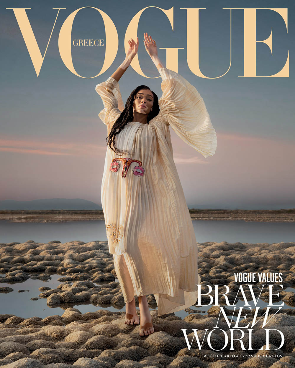 Модель Винни Харлоу в рекламе Gucci, Vogue Greece, 2020
